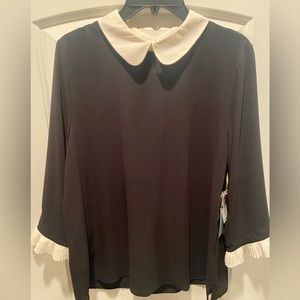 Black and white CeCe blouse